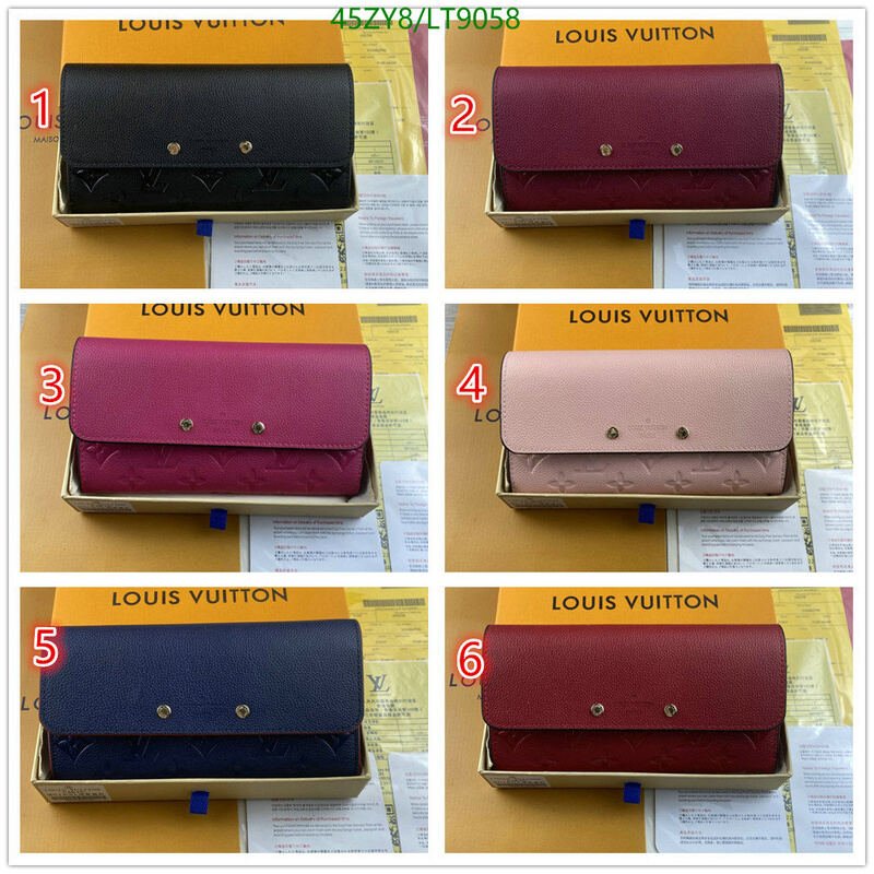 LV Bags-(4A)-Wallet-,Code: LT9058,$ 59USD