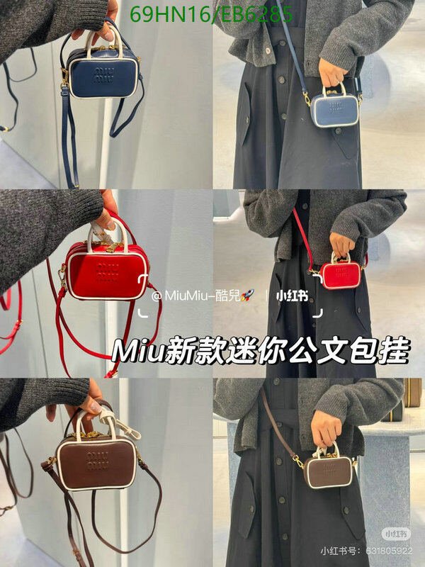 Miu Miu Bag-(4A)-Crossbody- Code: EB6285 $ 90USD