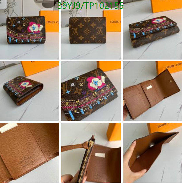 LV Bags-(4A)-Wallet-,Code: TP102155,$ 51USD