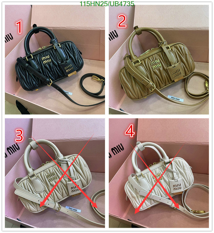 Miu Miu Bag-(4A)-Crossbody- Code: UB4735 $ 150USD