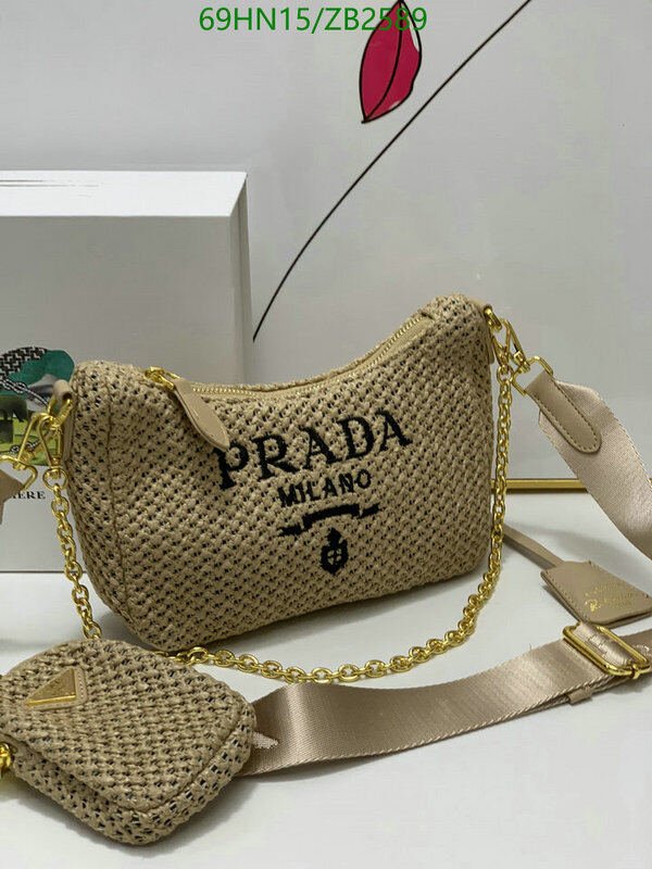 Prada Bag-(4A)-Re-Edition 2005,Code: ZB2589,$ 90USD