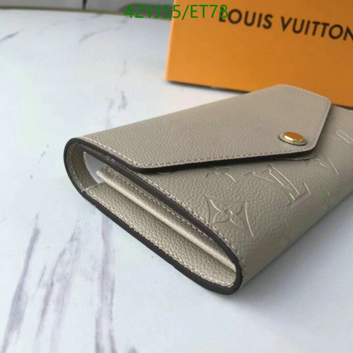 LV Bags-(4A)-Wallet-,Code: ET78,$ 55USD