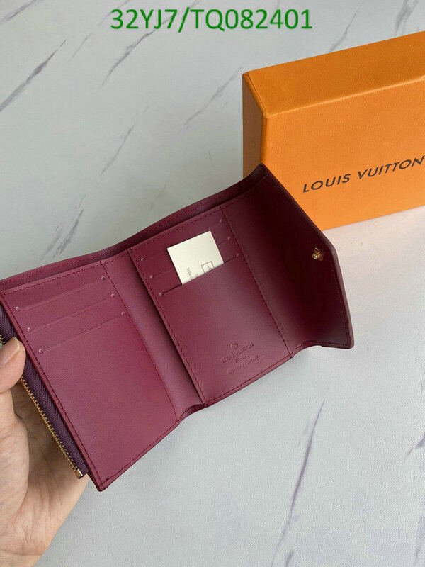LV Bags-(4A)-Wallet-,Code: TQ082401,$ 42USD