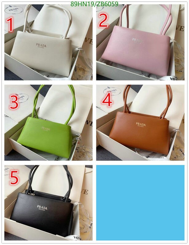 Prada Bag-(4A)-Handbag-,Code: ZB6059,$ 116USD