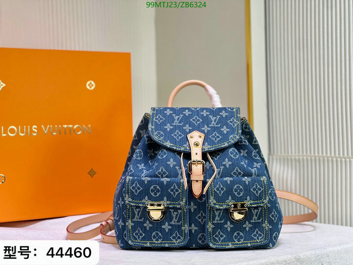 LV Bags-(4A)-Backpack-,Code: ZB6324,$ 129USD