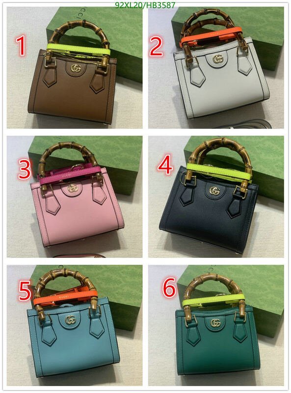 Gucci Bag-(4A)-Diana-Bamboo-,Code: HB3587,$ 120USD