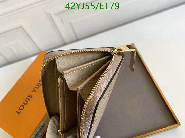 LV Bags-(4A)-Wallet-,Code: ET79,$ 55USD