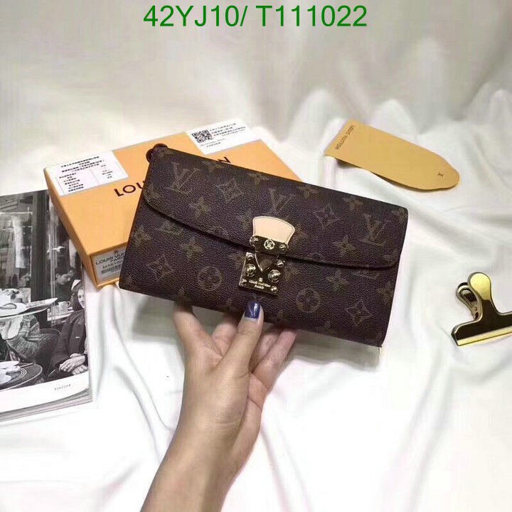 LV Bags-(4A)-Wallet-,Code : T111022,$ 55USD