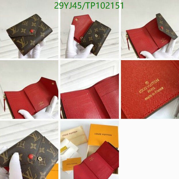 LV Bags-(4A)-Wallet-,Code: TP102151,$ 38USD