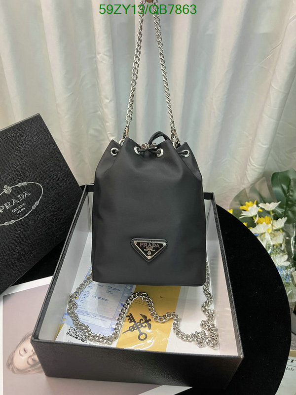 Prada Bag-(4A)-Bucket Bag- Code: QB7863 $ 77USD