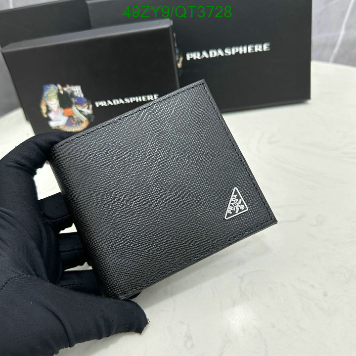 Prada Bag-(4A)-Wallet- Code: QT3728 $ 64USD