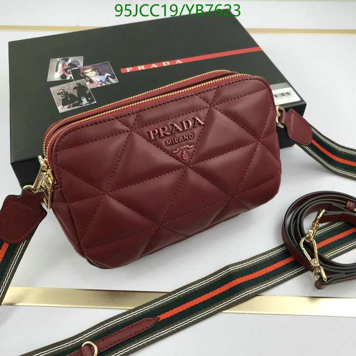 Prada Bag-(4A)-Diagonal-,Code: YB7623,$ 124USD