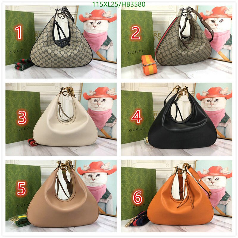 Gucci Bag-(4A)-Diagonal-,Code: HB3580,$ 150USD