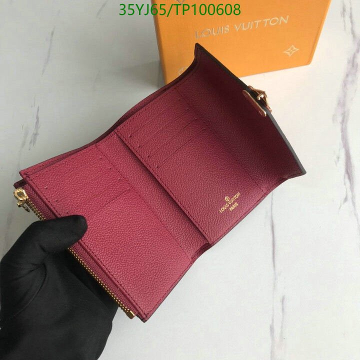 LV Bags-(4A)-Wallet-,Code: TP100608,$ 46USD