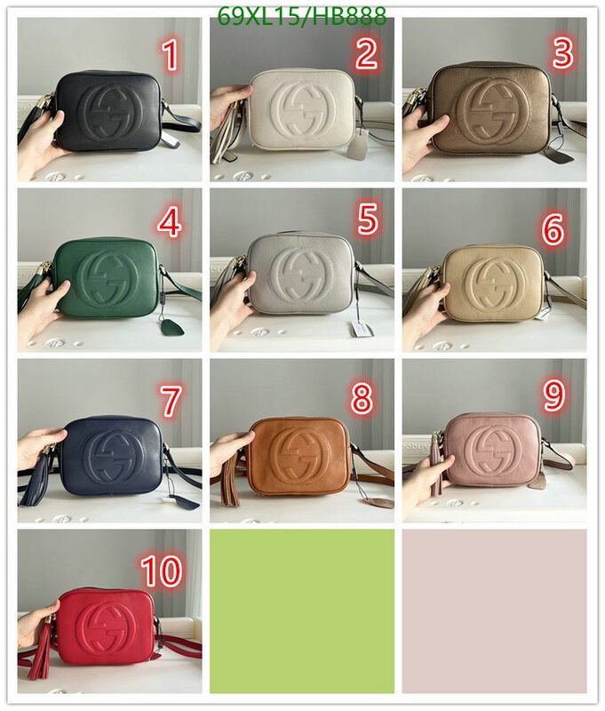 Gucci Bag-(4A)-Diagonal-,Code: HB888,$ 90USD