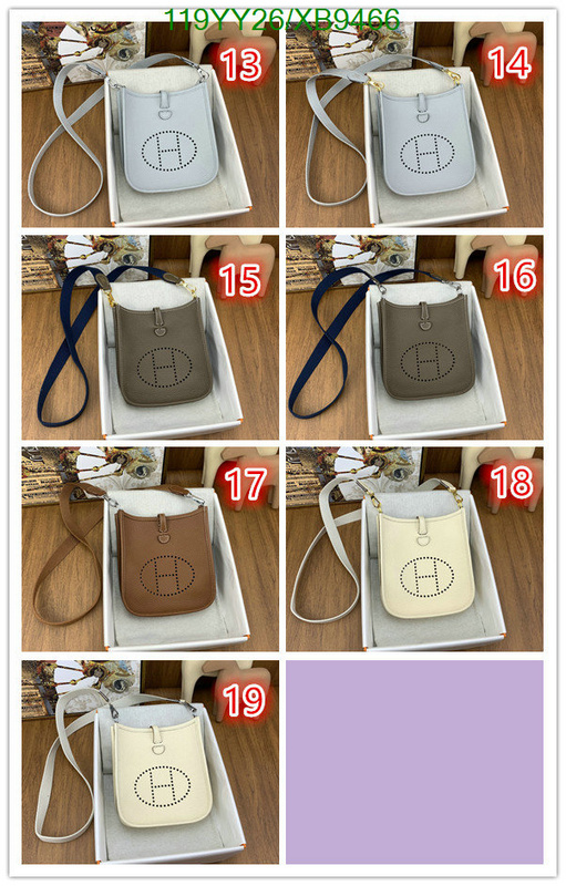 Hermes Bag-(4A)-Evelyne- Code: XB9466 $ 155USD