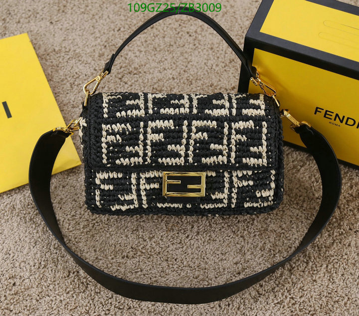 Fendi Bag-(4A)-Baguette-,Code: ZB3009,$ 142USD
