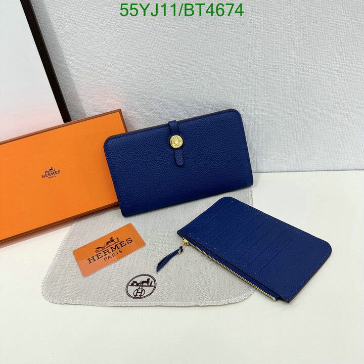 Hermes Bag-(4A)-Wallet- Code: BT4674 $ 72USD