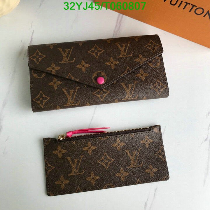 LV Bags-(4A)-Wallet-,Code: T060807,$ 42USD