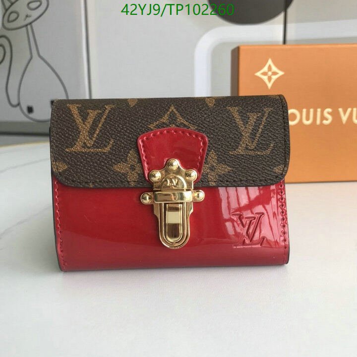 LV Bags-(4A)-Wallet-,Code: TP102260,$ 55USD