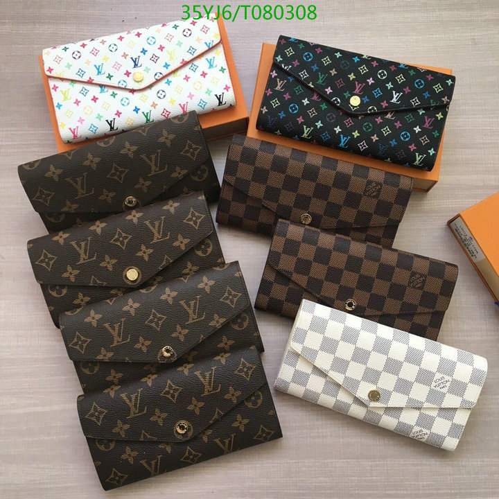 LV Bags-(4A)-Wallet-,Code: TP080308,$ 46USD