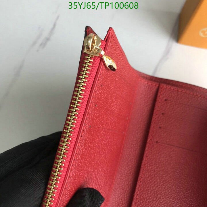 LV Bags-(4A)-Wallet-,Code: TP100608,$ 46USD