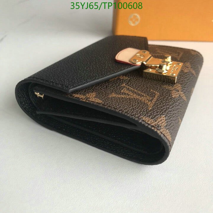 LV Bags-(4A)-Wallet-,Code: TP100608,$ 46USD