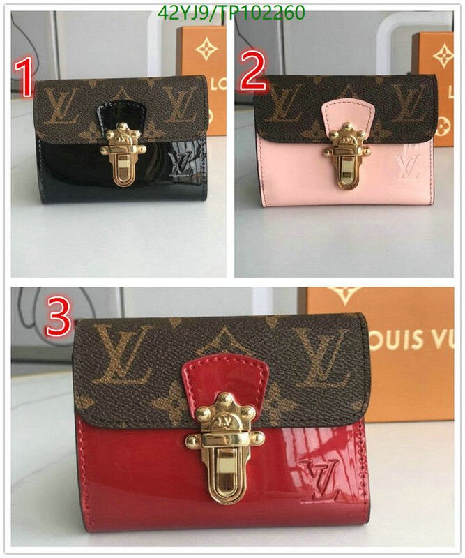 LV Bags-(4A)-Wallet-,Code: TP102260,$ 55USD