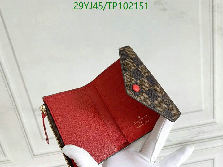 LV Bags-(4A)-Wallet-,Code: TP102151,$ 38USD