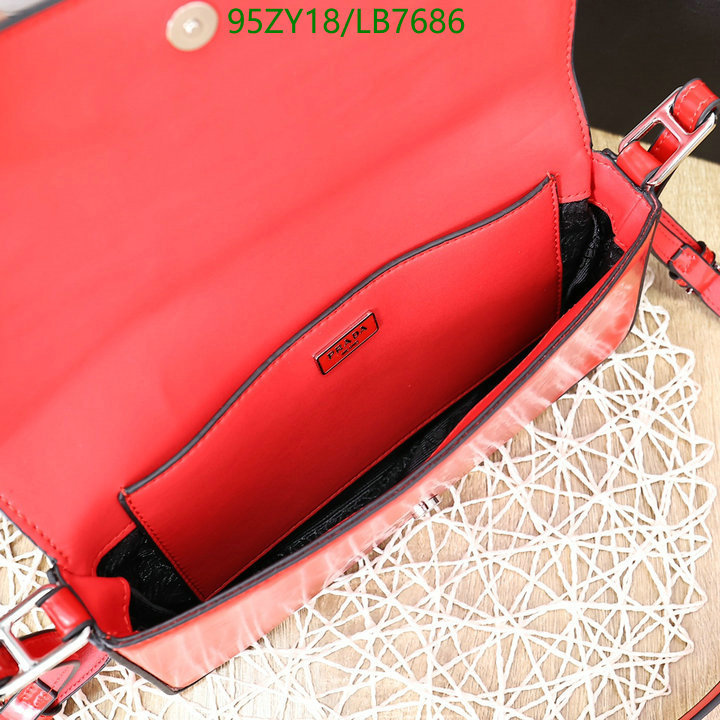 Prada Bag-(4A)-Diagonal-,Code: LB7686,$ 124USD