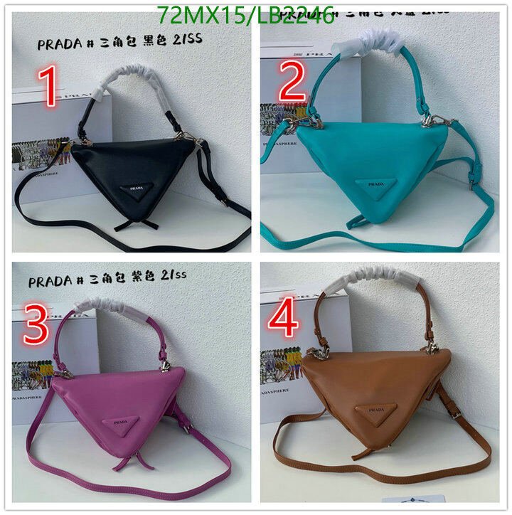 Prada Bag-(4A)-Triangle- Code: LB2246 $ 94USD
