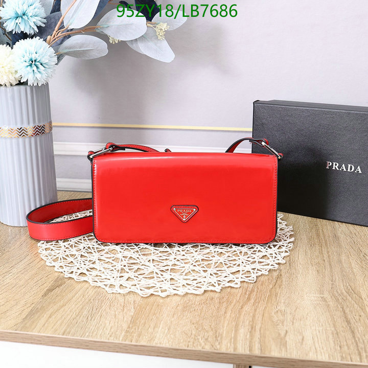 Prada Bag-(4A)-Diagonal- Code: LB7686 $ 124USD