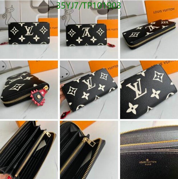 LV Bags-(4A)-Wallet-,Code: TP101903,$ 46USD
