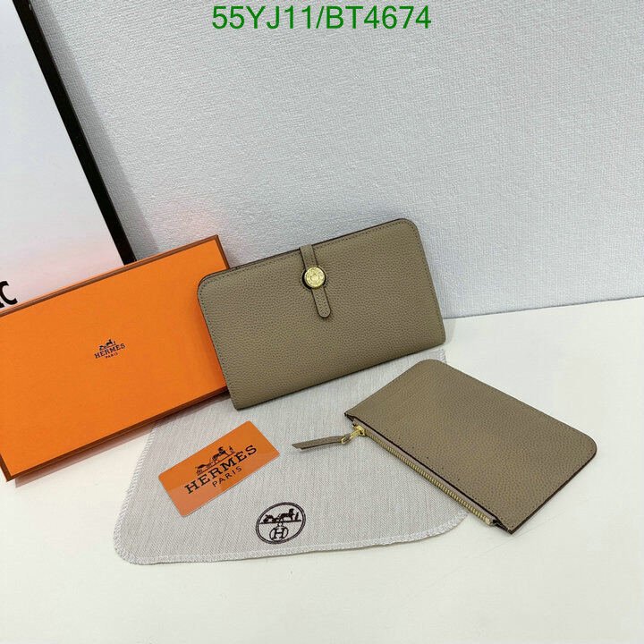Hermes Bag-(4A)-Wallet- Code: BT4674 $ 72USD
