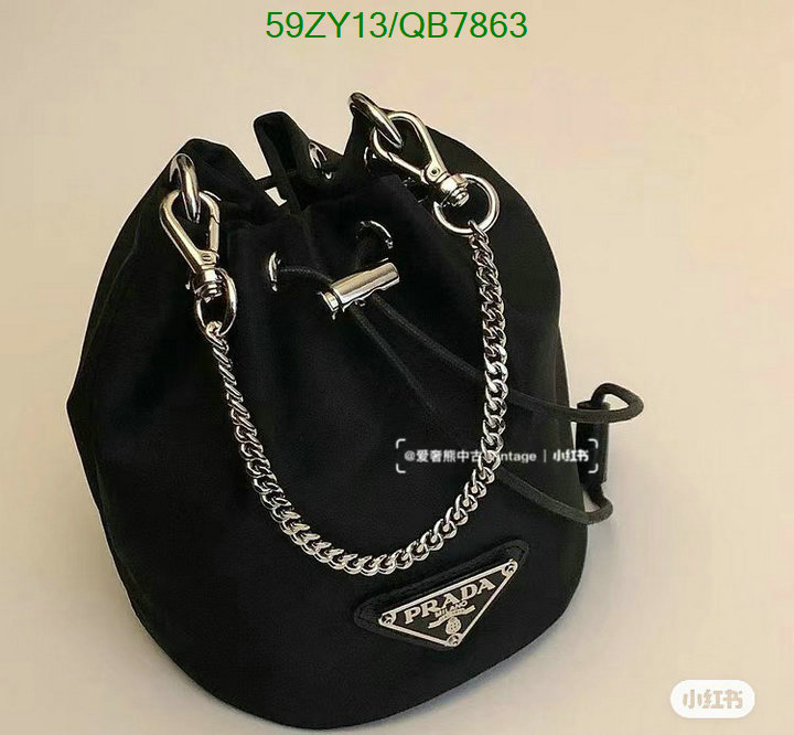 Prada Bag-(4A)-Bucket Bag- Code: QB7863 $ 77USD