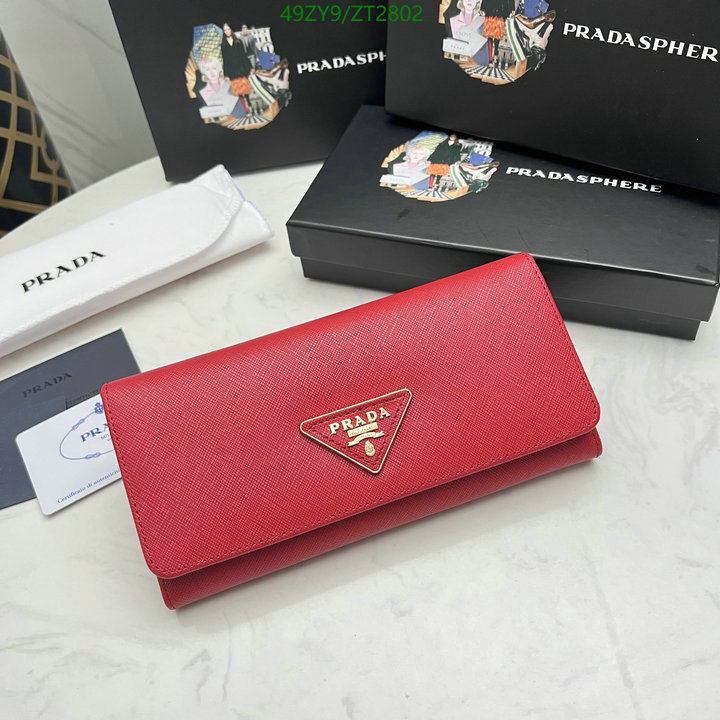 Prada Bag-(4A)-Wallet-,Code: ZT2802,$ 64USD