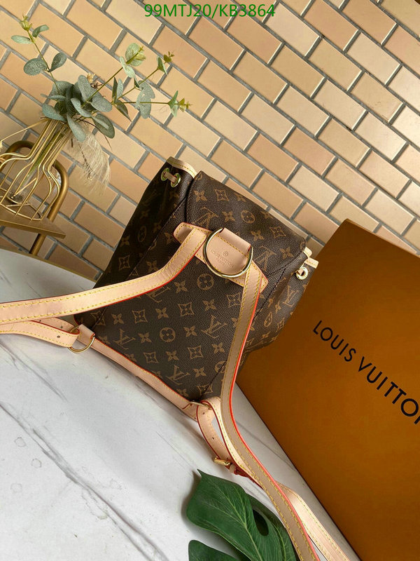 LV Bags-(4A)-Backpack-,Code: KB3864,$ 129USD