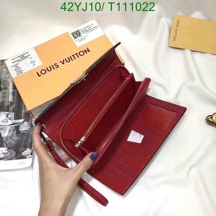 LV Bags-(4A)-Wallet-,Code : T111022,$ 55USD