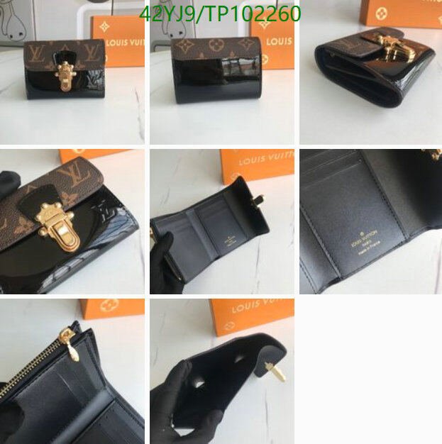 LV Bags-(4A)-Wallet-,Code: TP102260,$ 55USD