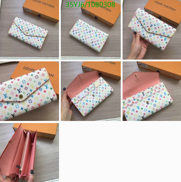 LV Bags-(4A)-Wallet-,Code: TP080308,$ 46USD