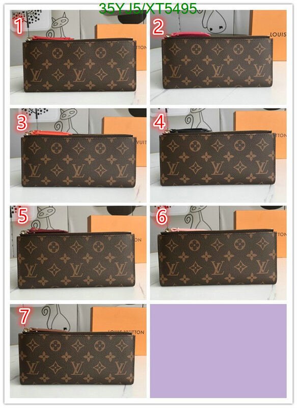 LV Bags-(4A)-Wallet-,Code: XT5495,$ 46USD
