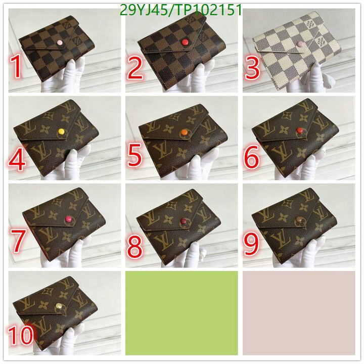 LV Bags-(4A)-Wallet-,Code: TP102151,$ 38USD