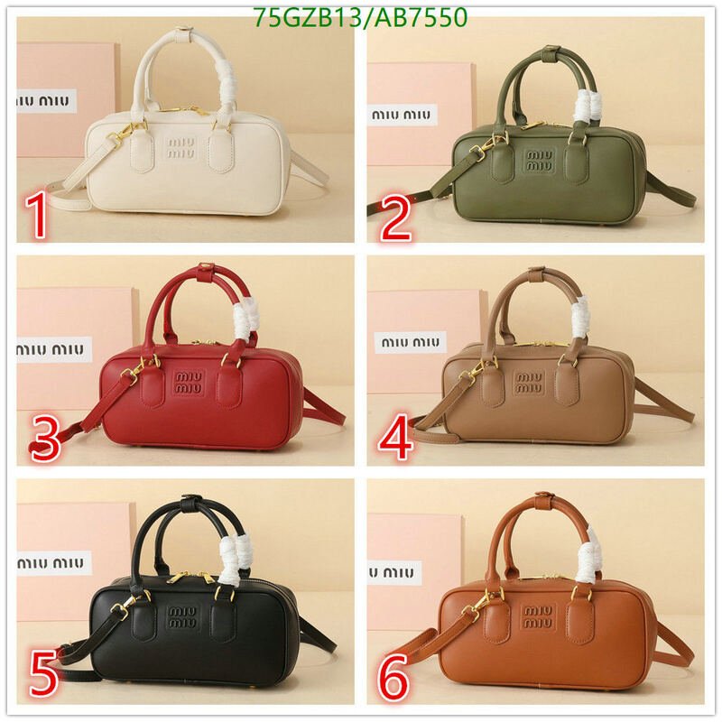 Miu Miu Bag-(4A)-Crossbody- Code: AB7550 $ 98USD
