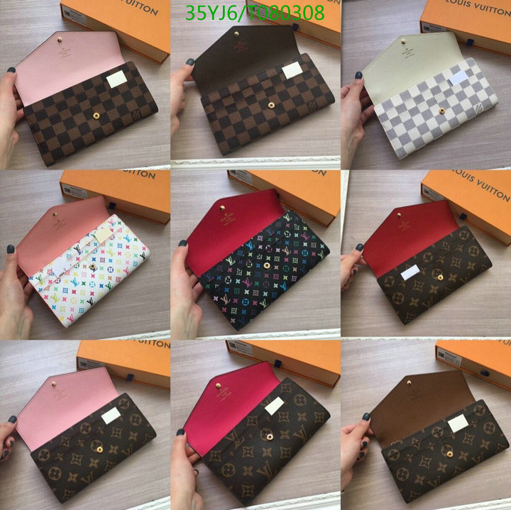 LV Bags-(4A)-Wallet-,Code: TP080308,$ 46USD
