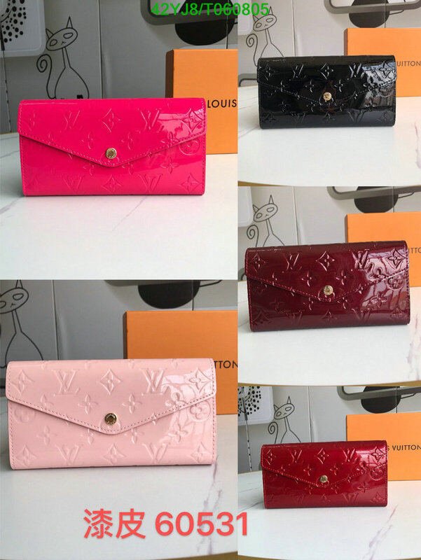 LV Bags-(4A)-Wallet-,Code: T060805,$ 55USD