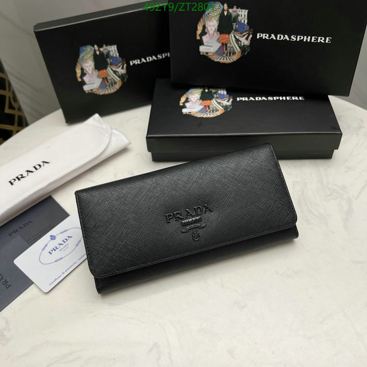 Prada Bag-(4A)-Wallet- Code: ZT2801 $ 64USD