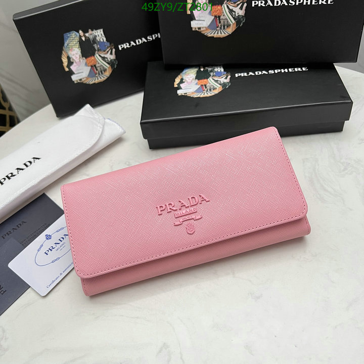 Prada Bag-(4A)-Wallet- Code: ZT2801 $ 64USD