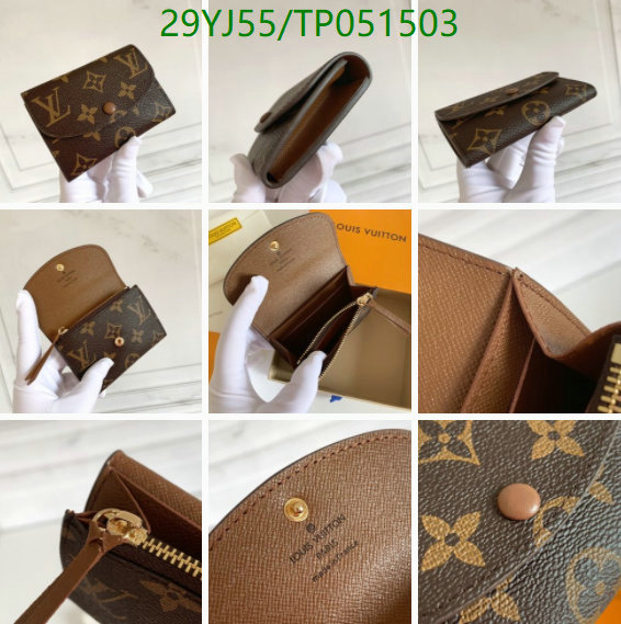 LV Bags-(4A)-Wallet-,Code: TP051503,$ 38USD