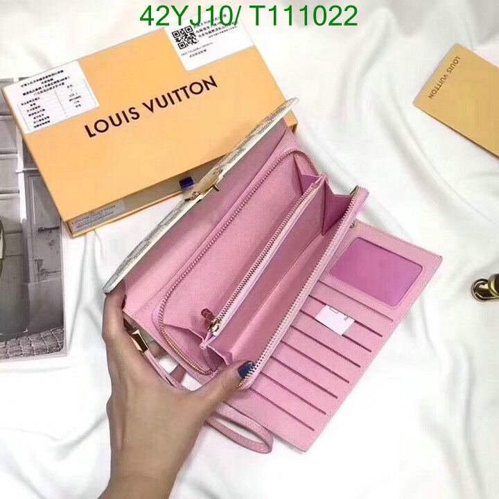 LV Bags-(4A)-Wallet-,Code : T111022,$ 55USD