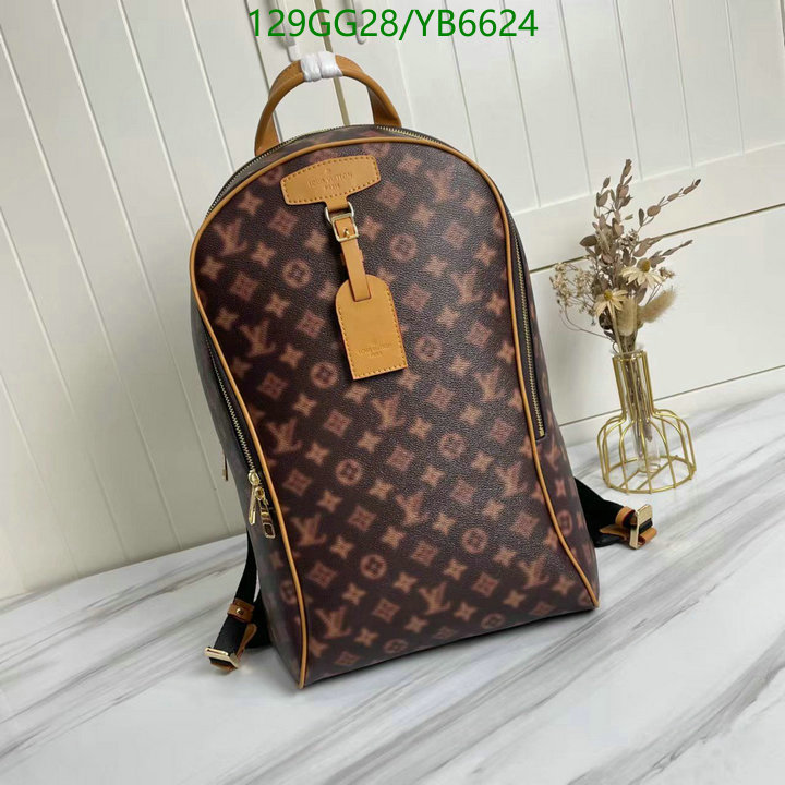 LV Bags-(4A)-Backpack-,Code: YB6624,$ 168USD